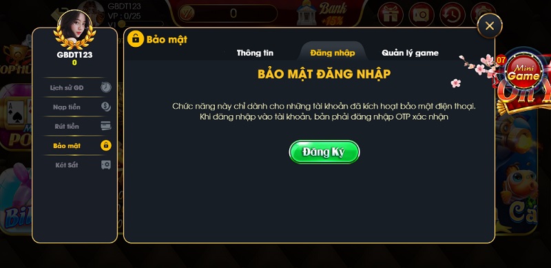 Két sắt và bảo mật đăng nhập cực kỳ an toàn cho anh em cược thủ