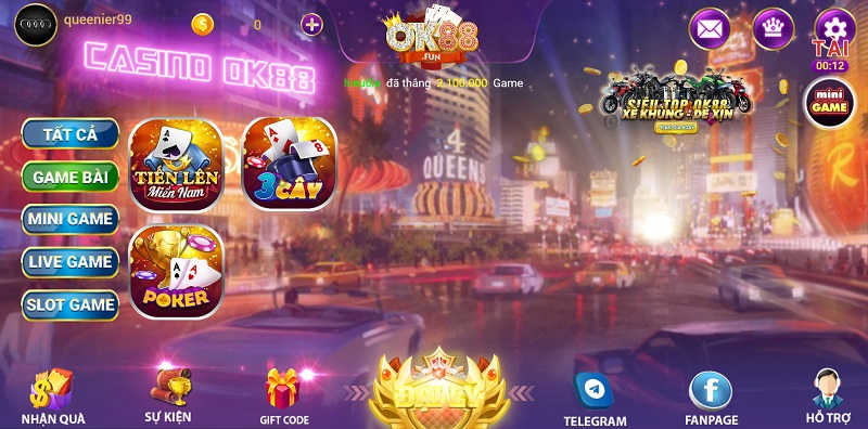 Các sản phẩm game bài của cổng game uy tín OK88