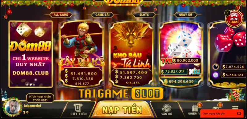 Các sản phẩm game của Dom88 - Dom88 sở hữu kho game đổi thưởng nổi bật