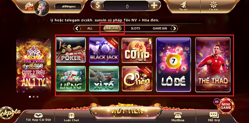 Vô số các trò chơi Mini Game độc đáo và thời thượng