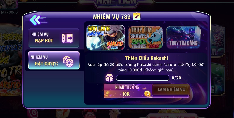 Hoàn thành nhiệm vụ để nhận thưởng