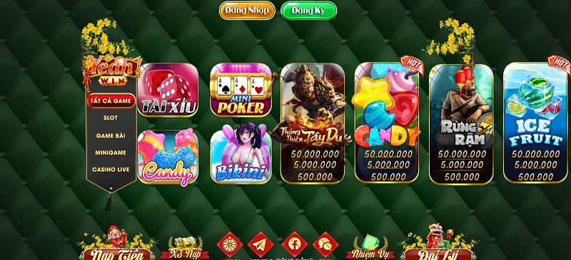Sơ lược thông tin về kho game cá cược đỉnh cao của cổng game bài Yeah win