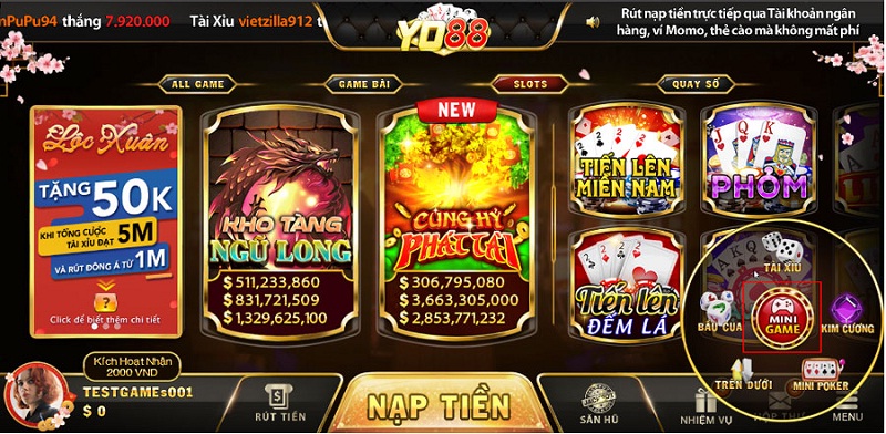 Kho game tại cổng game trực tuyến này là 1 điểm cộng lớn