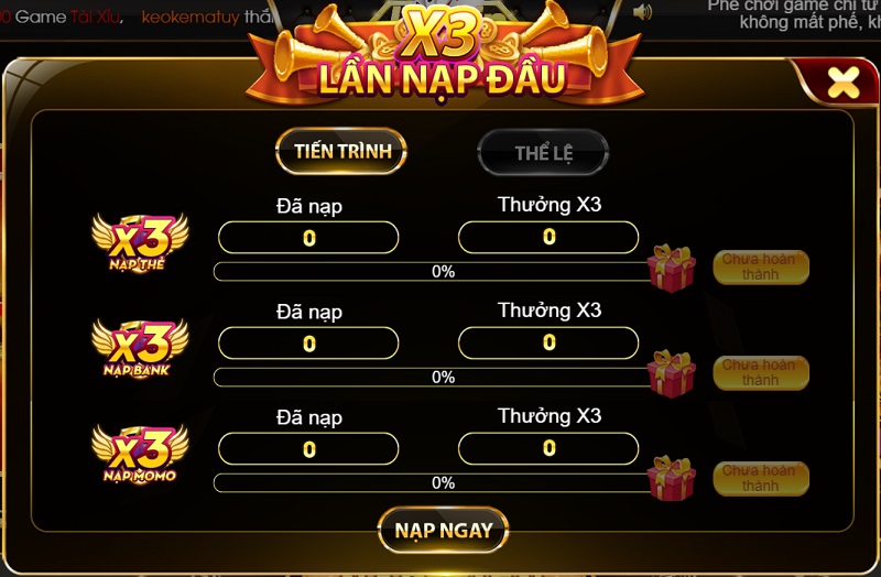 Chương trình khuyến mãi mới được cập nhật tại cổng game