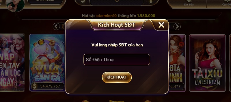 Khuyến mãi V8 Club - Xác minh số điện thoại là bước đầu để chơi game cho người chơi