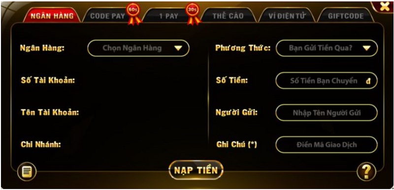 Mang đến nhiều sự lựa chọn nạp, rút khác nhau