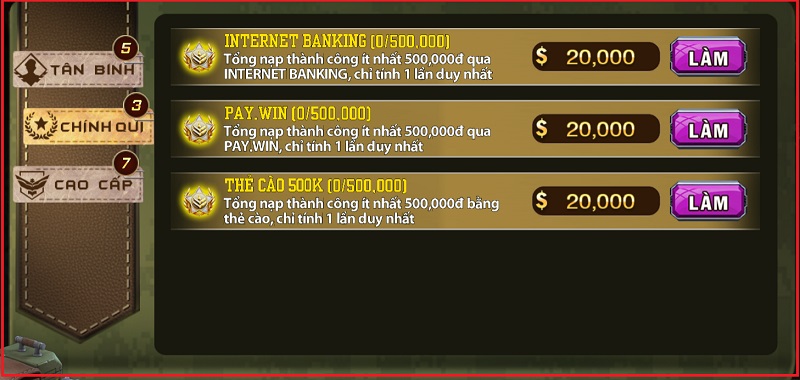 Nhiệm vụ cao cấp - Nâng cấp kho quân nhu hoành tráng