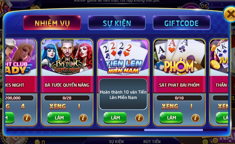 Ưu điểm các của các sự kiện khuyến mãi tại cổng game bài Rikvip