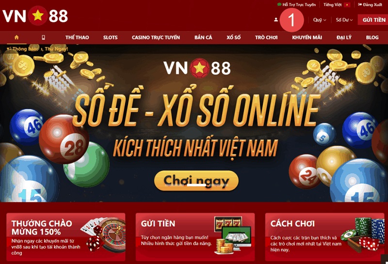 Đăng ký tài khoản VN88 nhận 188K