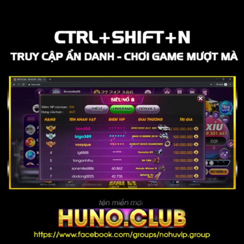 Cách nhận giftcode Huno