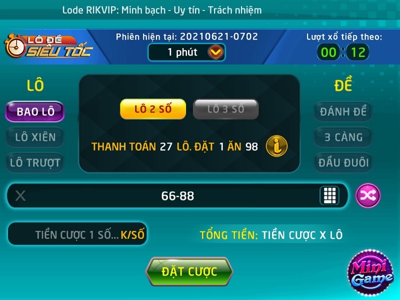 Cược Lô đề siêu tốc RikVip ở bất cứ đâu