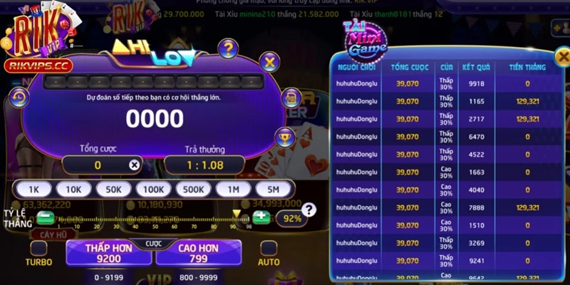 Dự đoán cao thấp với Hilo RikVip